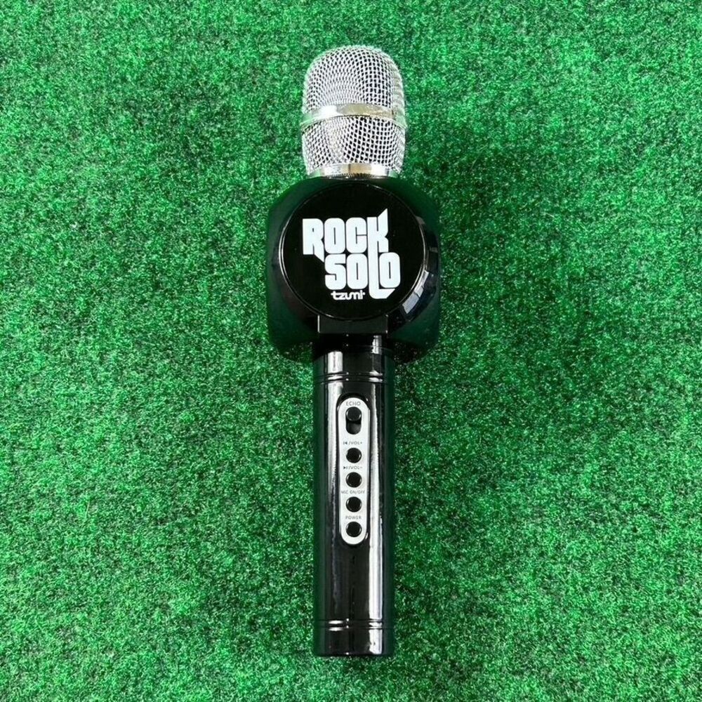 Tzumi Rock Solo Bluetooth Karaoke Microphone Black & Silver‎ Only Mic